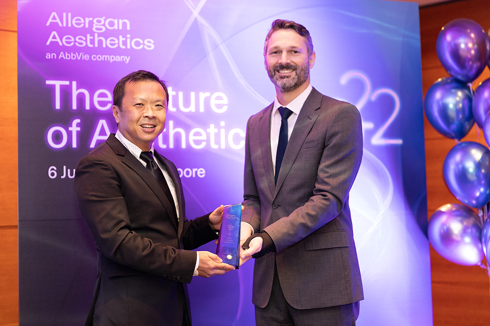 Allergan Aesthetics The Future of Aesthetics 2022 Award Ceremony for Halley Medical Aesthetics Dr. Terence Tan